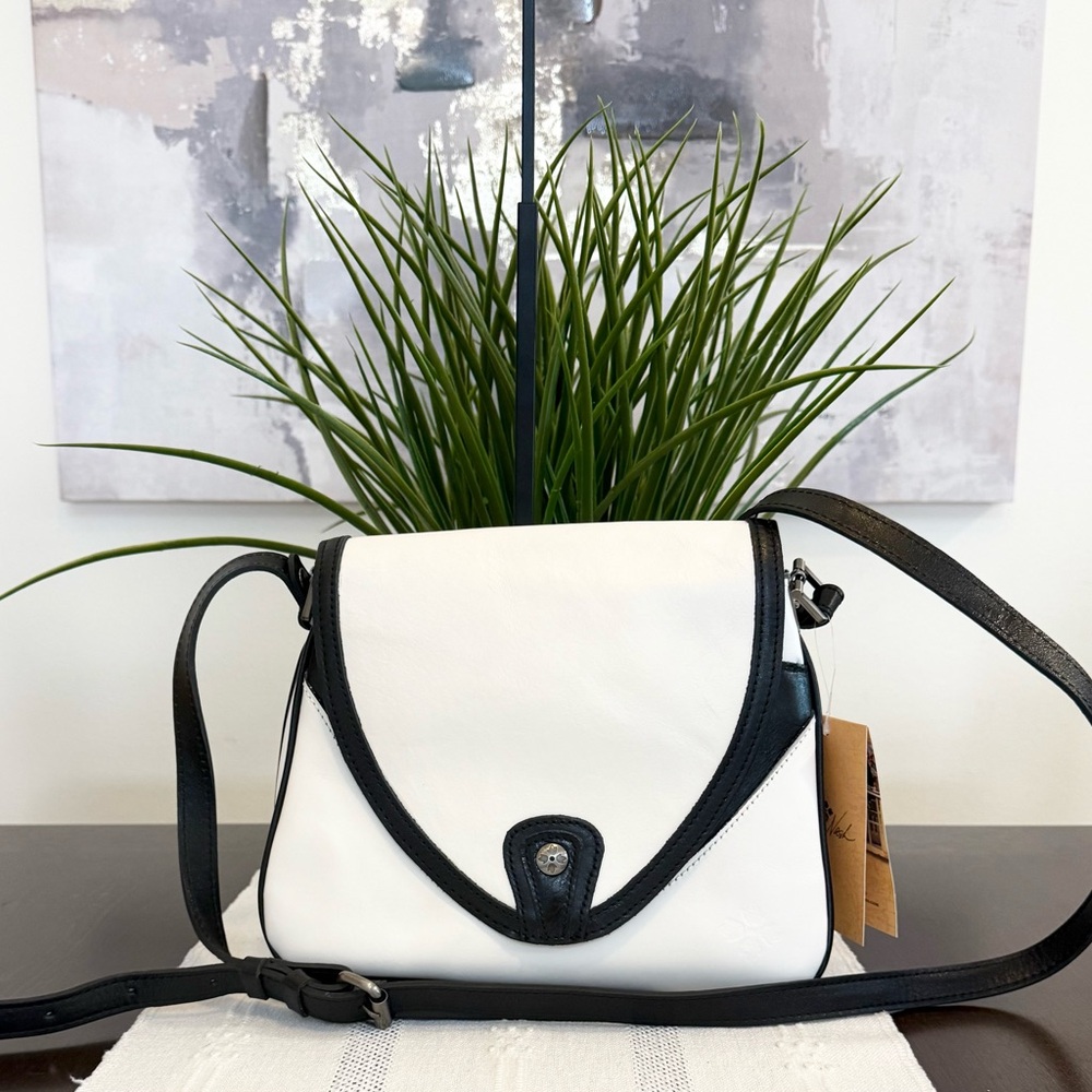 Patricia Nash Black/White Alimena Color Block Crossbody